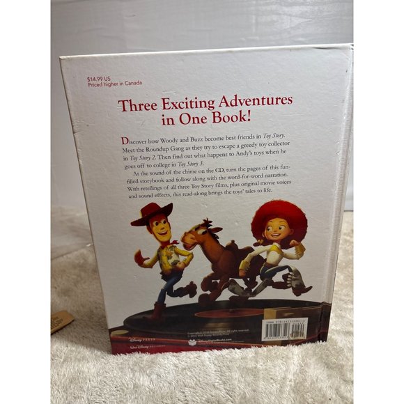 Disney Pixar Toy Story Read-Along Storybook & CD Rootin-Tootin Tales 3 Stories - Picture 4 of 9